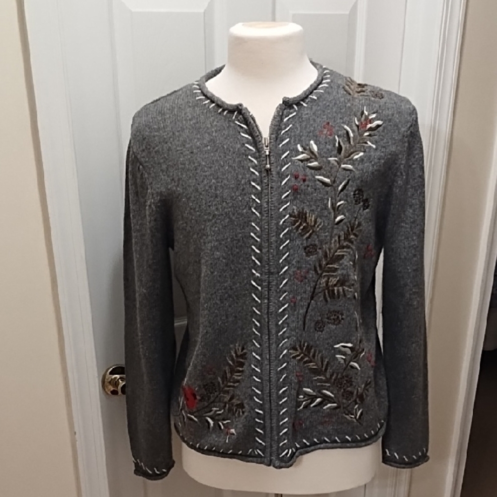 Croft & Barrow winter zip front cardigan XL